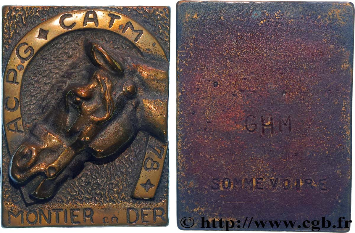 CINQUIÈME RÉPUBLIQUE Plaquette, Fonte, ACPG-CATM, Sommevoire GHM TTB+