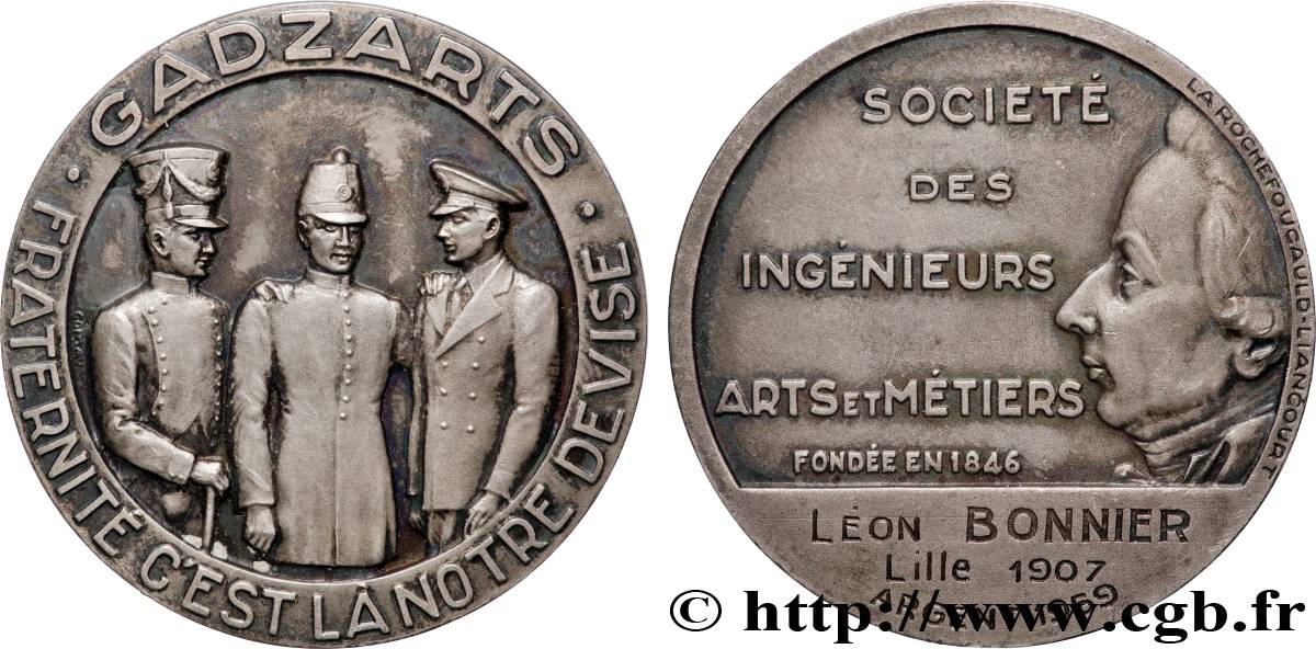 CINQUIÈME RÉPUBLIQUE Médaille de récompense, Société des ingénieurs SUP