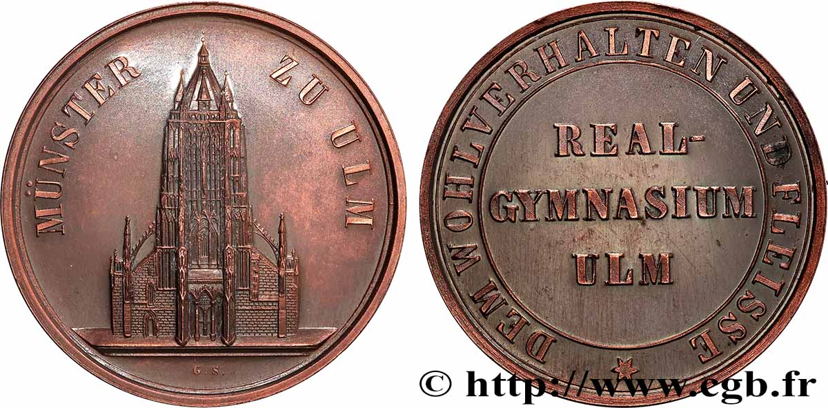 GERMANY - ULM Médaille, Realgymnasium AU