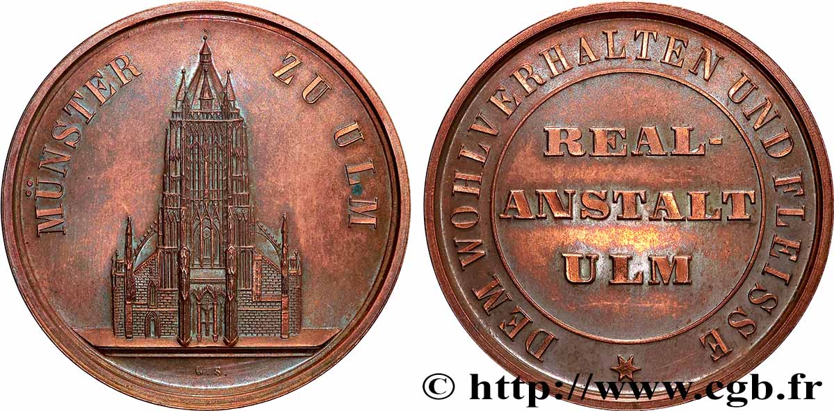 ALLEMAGNE - ULM Médaille, Realgymnasium TTB+