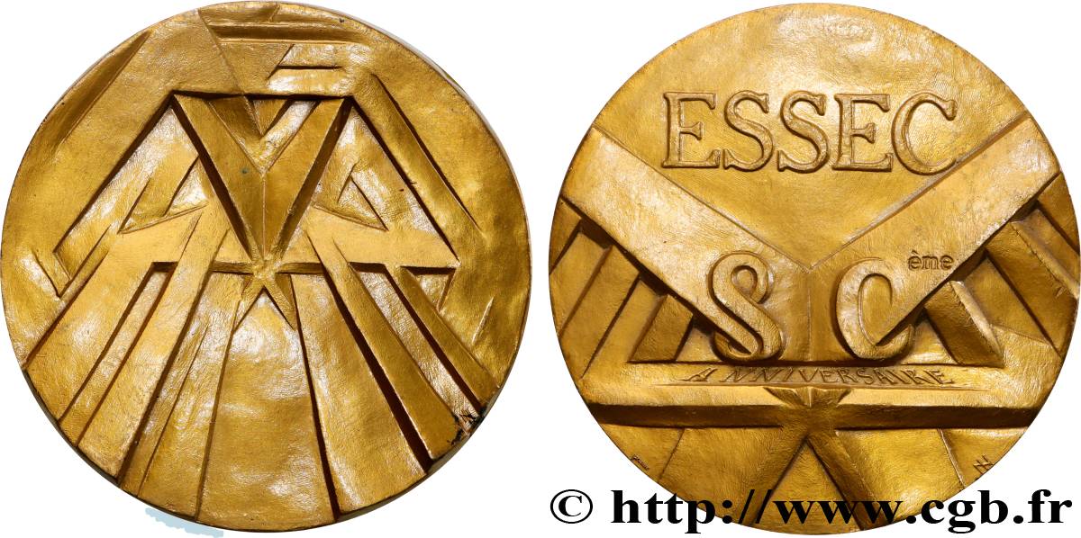 CINQUIÈME RÉPUBLIQUE Médaille, ESSEC, 80.e anniversaire SUP