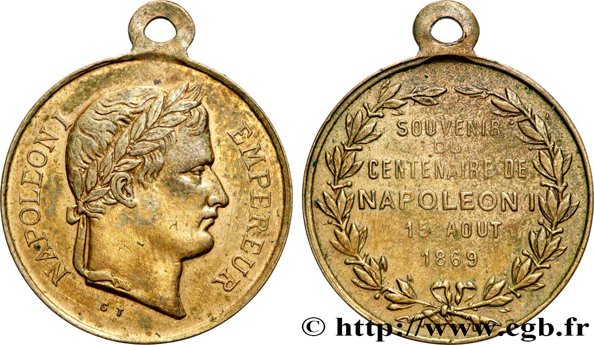 SECOND EMPIRE Médaille, Souvenir du centenaire de Napoléon Ier TTB+