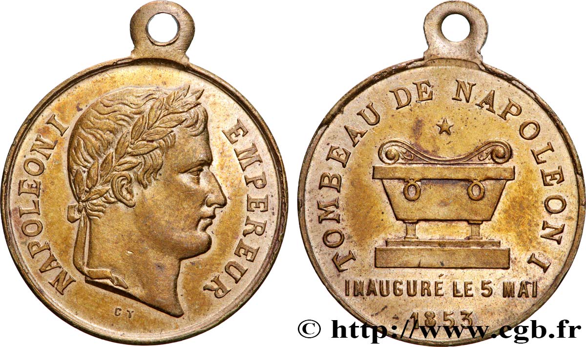 SECOND EMPIRE Médaille, Inauguration du tombeau de Napoléon Ier TTB+