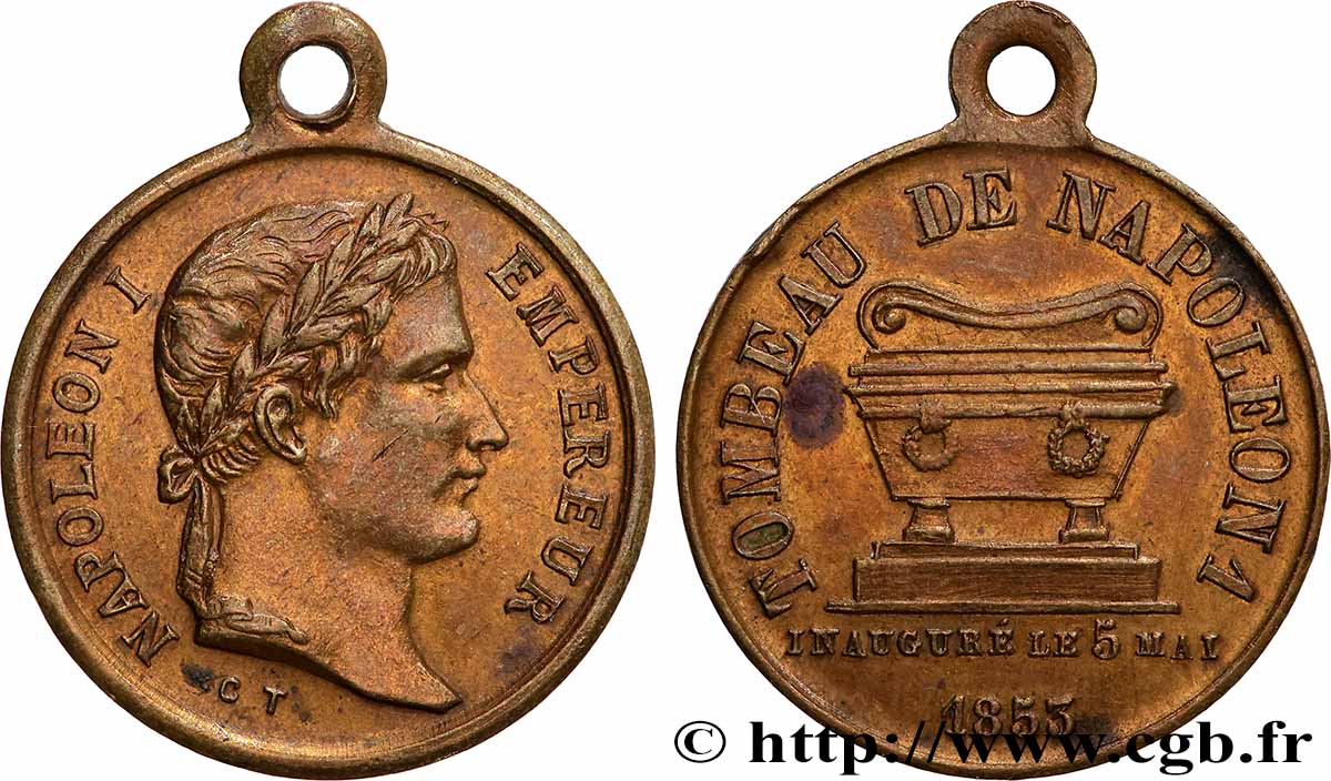 SECOND EMPIRE Médaille, Inauguration du tombeau de Napoléon Ier TTB+