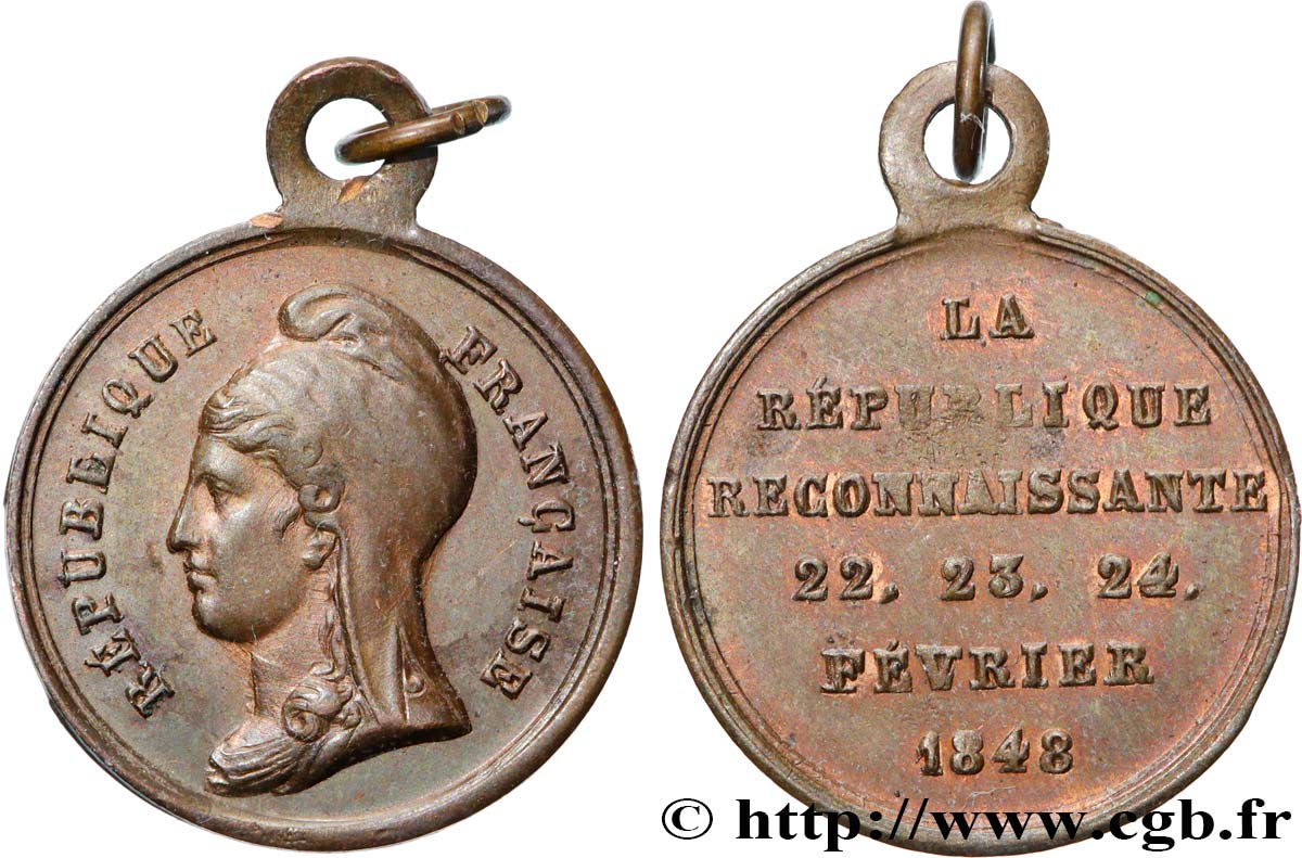 DEUXIÈME RÉPUBLIQUE Médaille, Les journées de février TTB+