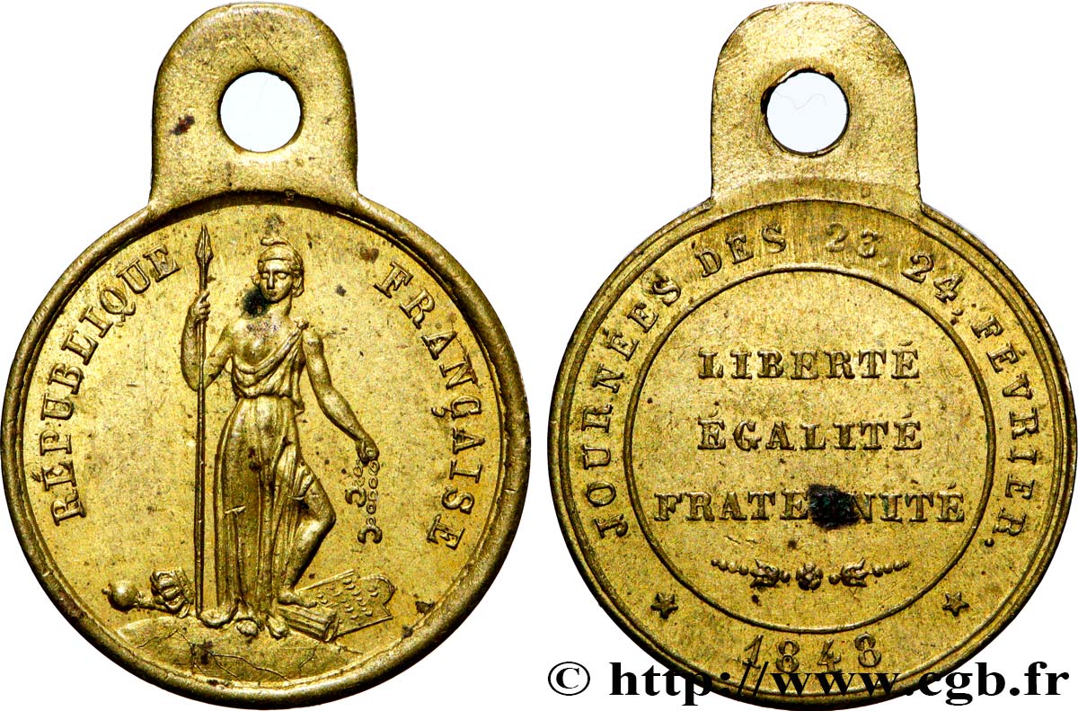 DEUXIÈME RÉPUBLIQUE Médaillette, Journées de février TTB+