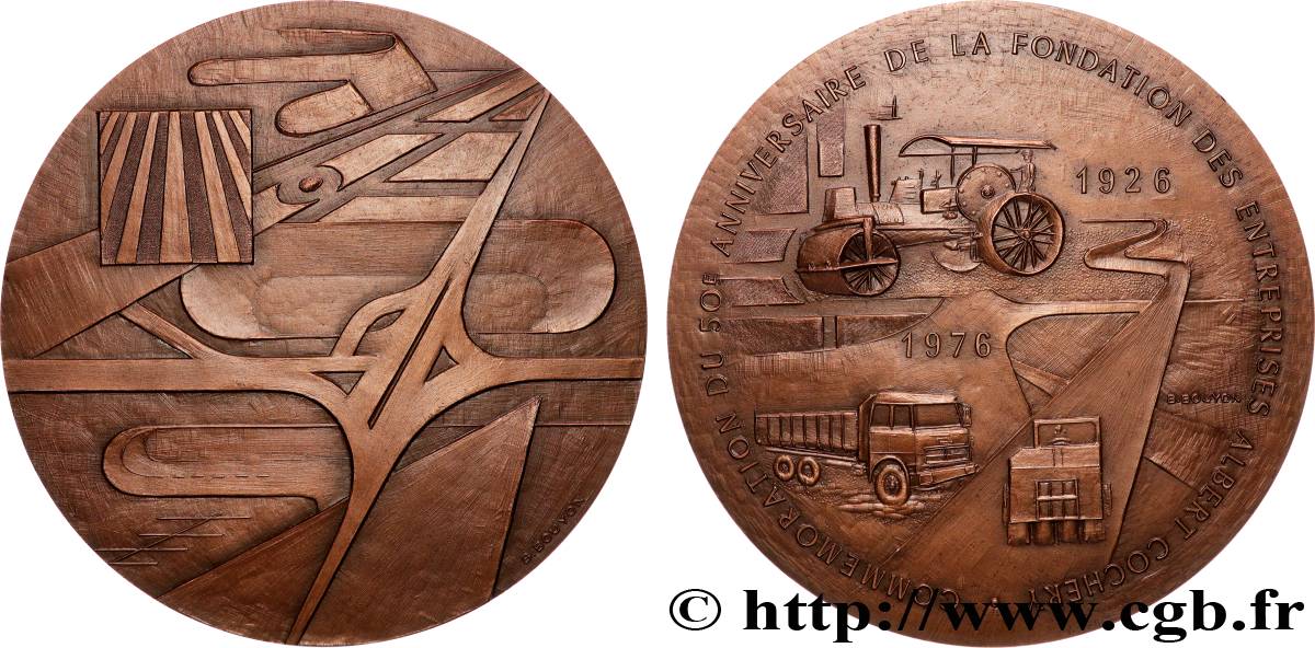 CINQUIÈME RÉPUBLIQUE Médaille, 50e anniversaire de la fondation des entreprises Albert Cochery SUP