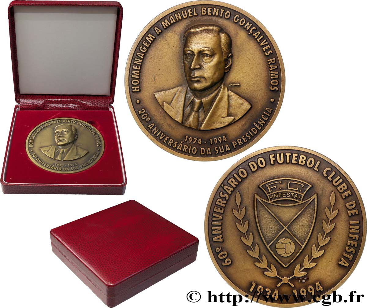 ILE DE MAN Médaille, Hommage à Manuel Bento, n° 99 TTB+