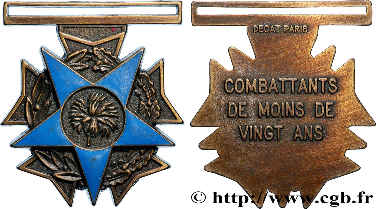 FRANCE Médaille, Combattants de moins de vingt ans SUP