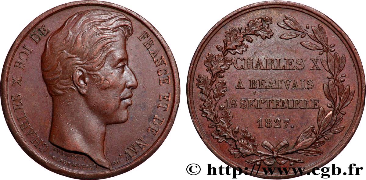CHARLES X Médaille, Visite camp de Saint Omer TTB+