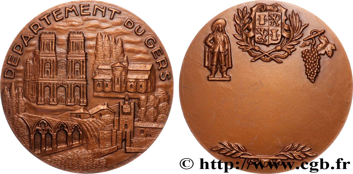 FUNFTE FRANZOSISCHE REPUBLIK Médaille, Département du Gers VZ