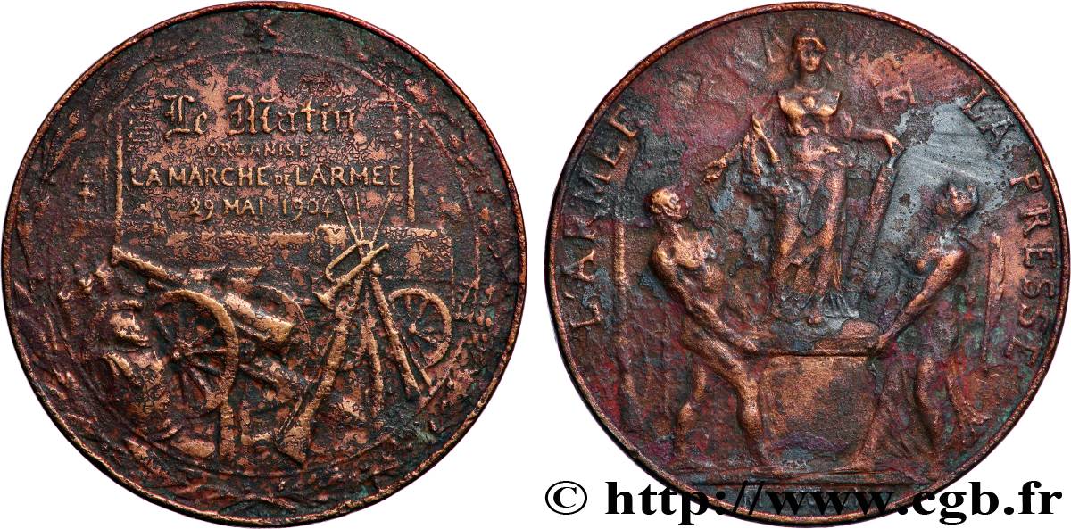 TROISIÈME RÉPUBLIQUE Médaille, La marche de l’armée TB+