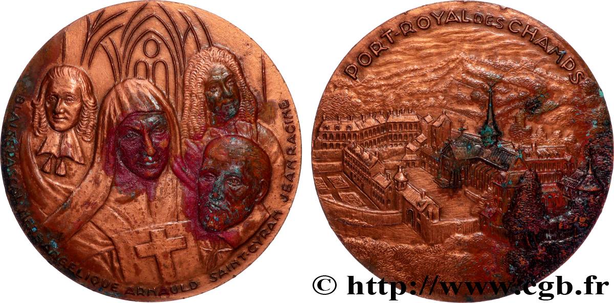 CINQUIÈME RÉPUBLIQUE Médaille, Abbaye de Port-Royal des Champs TTB+