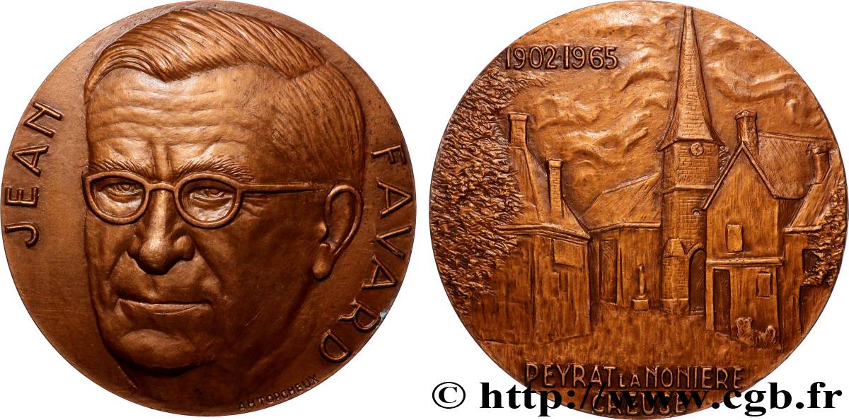 V REPUBLIC Médaille, Jean Favard AU