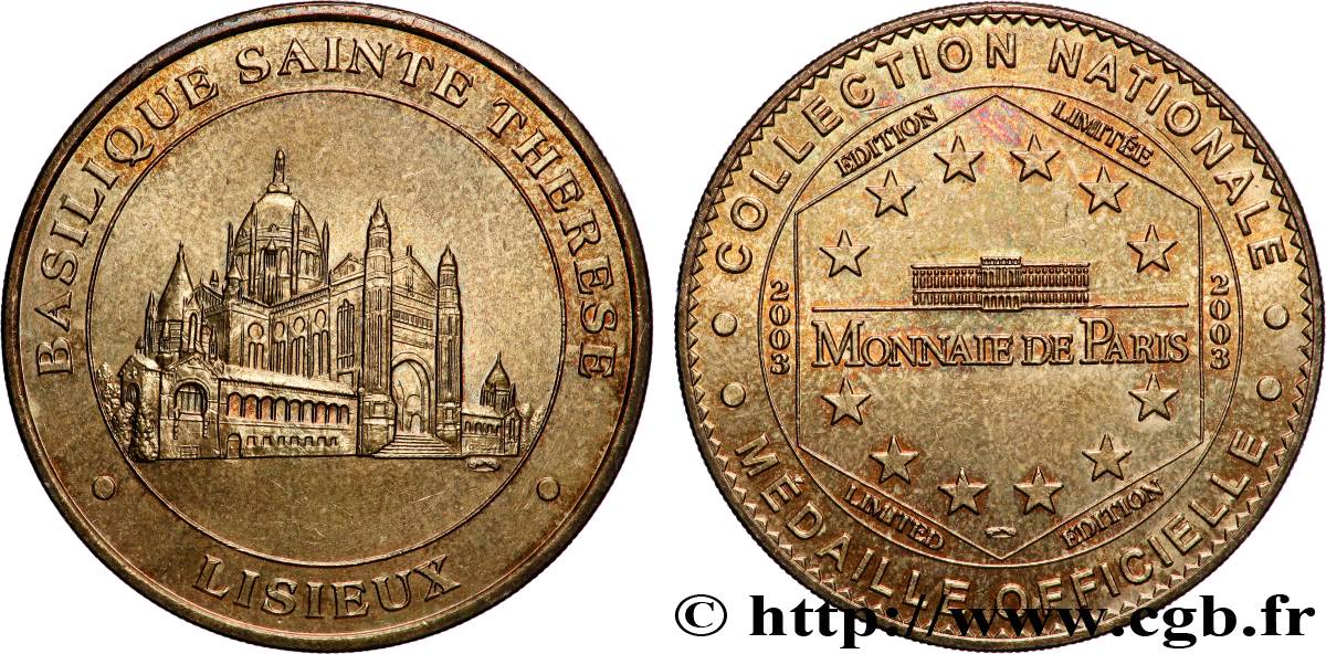 MÉDAILLES TOURISTIQUES Médaille touristique, Basilique Sainte-Thérèse, Lisieux TTB+
