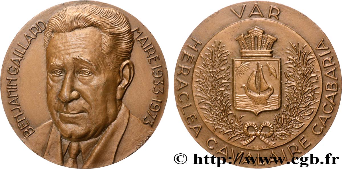 V REPUBLIC Médaille, Benjamin Gaillard, maire de Cavalaire AU