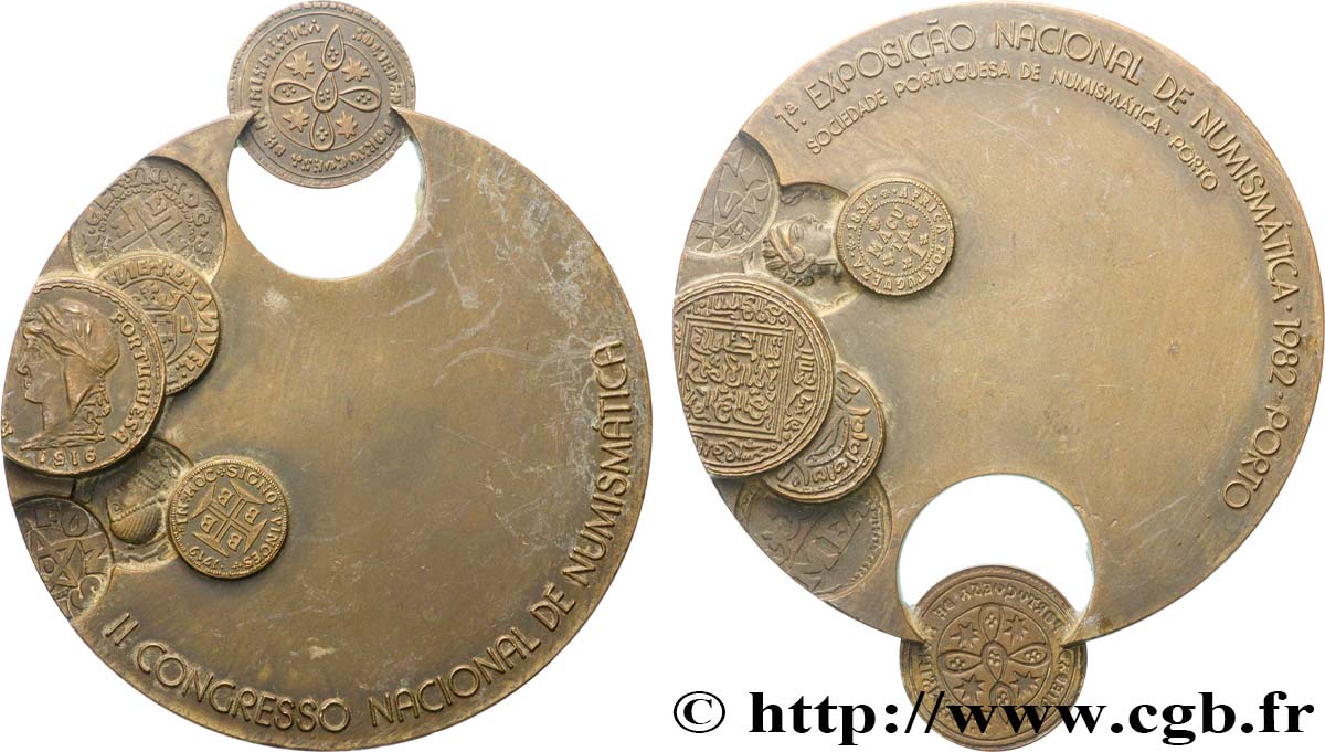 PORTUGAL Médaille,1ère Exposition Numismatique Nationale, n°148 TTB+