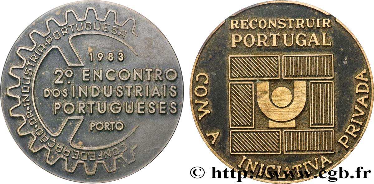 PORTUGAL Médaille, Confédération de l’industrie portugaise TTB+