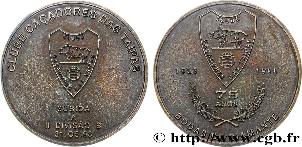 PORTUGAL Médaille, Club des chasseurs de Taipas TTB