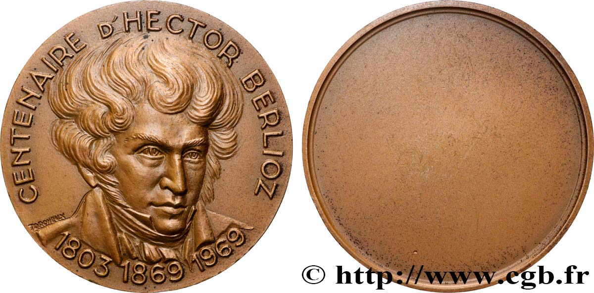 CINQUIÈME RÉPUBLIQUE Médaille, Centenaire du décès d’Hertor Berlioz SUP