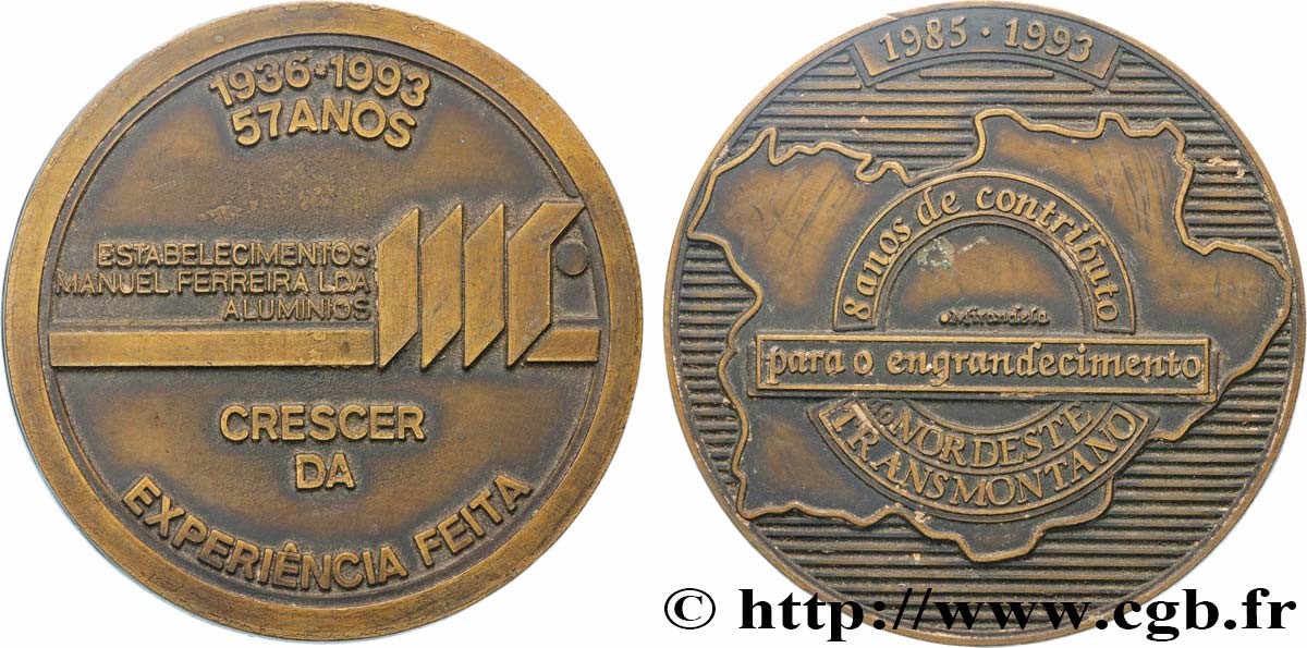 PORTUGAL Médaille, 58 ans d’activité de Manuel Ferraira TTB+