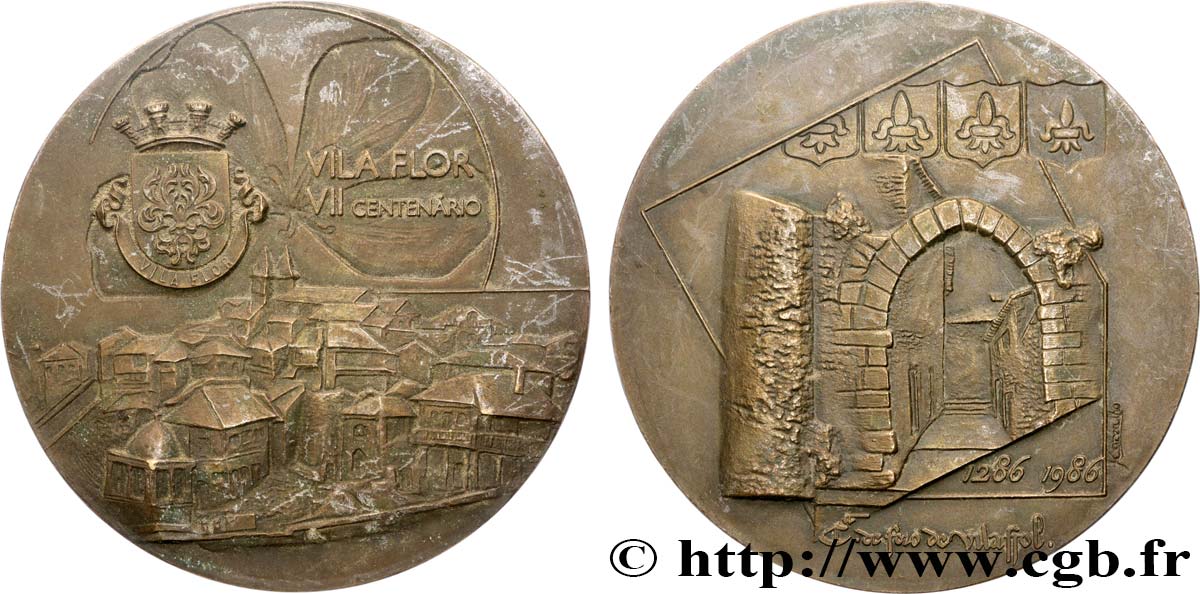 PORTUGAL Médaille, 700e anniversaire de Vila Flor, n°435 TTB