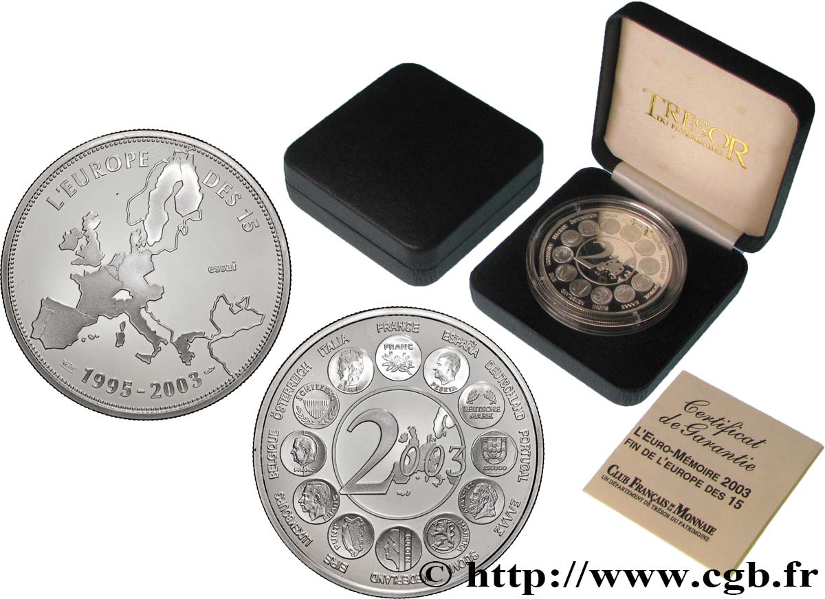 CINQUIÈME RÉPUBLIQUE Médaille, Essai, L’Europe des 15 SPL