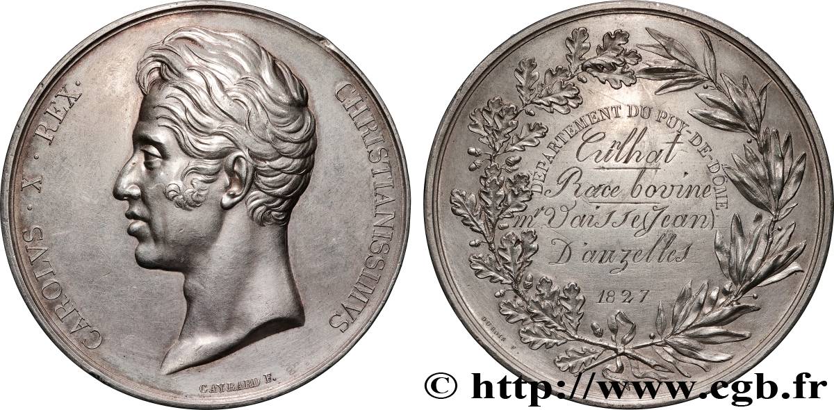 CHARLES X Médaille, Département du Puy-de-Dôme, Race bovine SUP