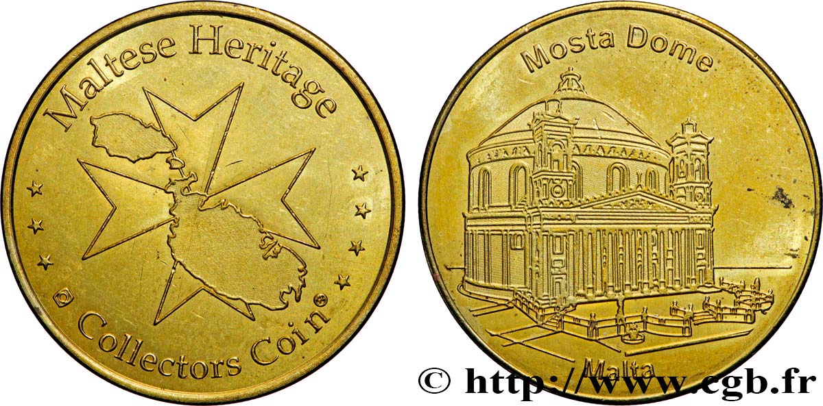 MÉDAILLES TOURISTIQUES Médaille, Le dôme de Mosta TTB+