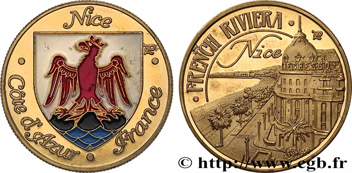 TOURISTIC MEDALS Médaille, French Riviera, Nice AU