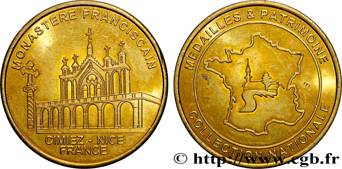 MÉDAILLES TOURISTIQUES Médaille, Monastère de Cimiez SUP