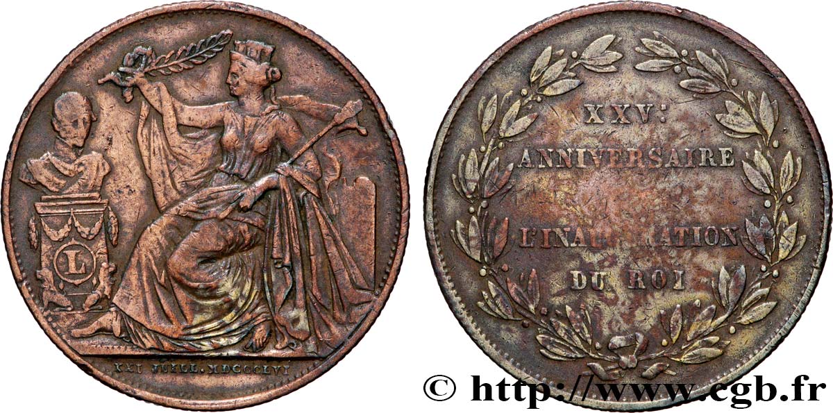 BELGIUM Médaille, 25e anniversaire de règne XF