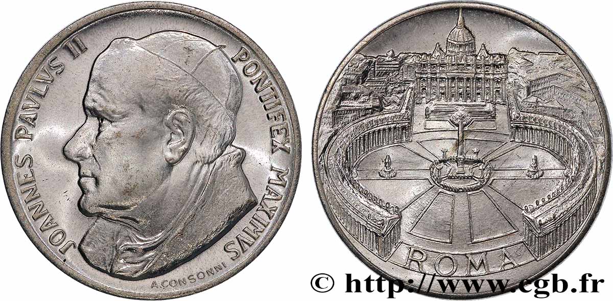 VATICAN ET ÉTATS PONTIFICAUX Médaille, Jean-Paul II, Rome SUP