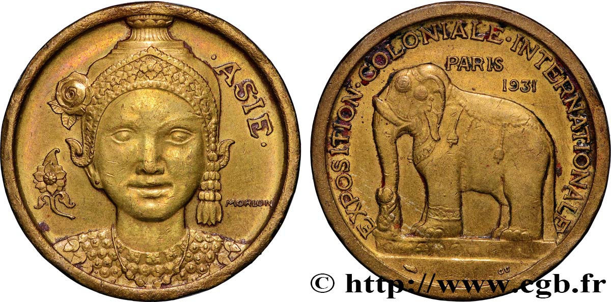 DRITTE FRANZOSISCHE REPUBLIK Médaille, Exposition Coloniale Internationale - Asie fVZ