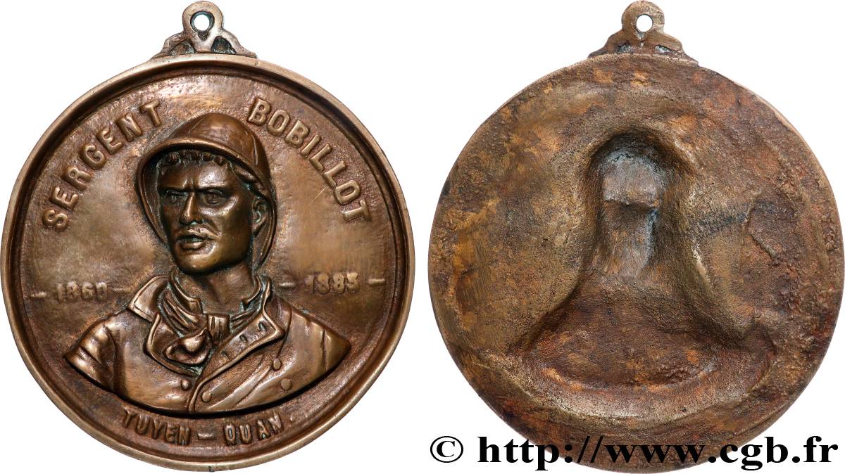 TROISIÈME RÉPUBLIQUE - INDOCHINE FRANÇAISE Médaille uniface, Sergent Jules Bobillot TTB+