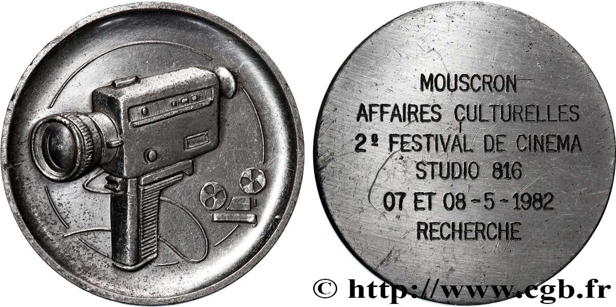 BELGIUM - KINGDOM OF BELGIUM - BAUDOUIN I Médaille, Affaires culturelles, 2.e festival de cinéma AU