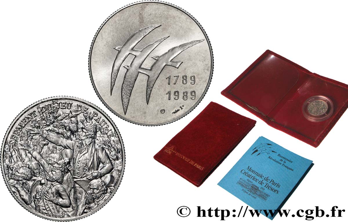 V REPUBLIC Médaille Du Bicentenaire de la Révolution Française AU