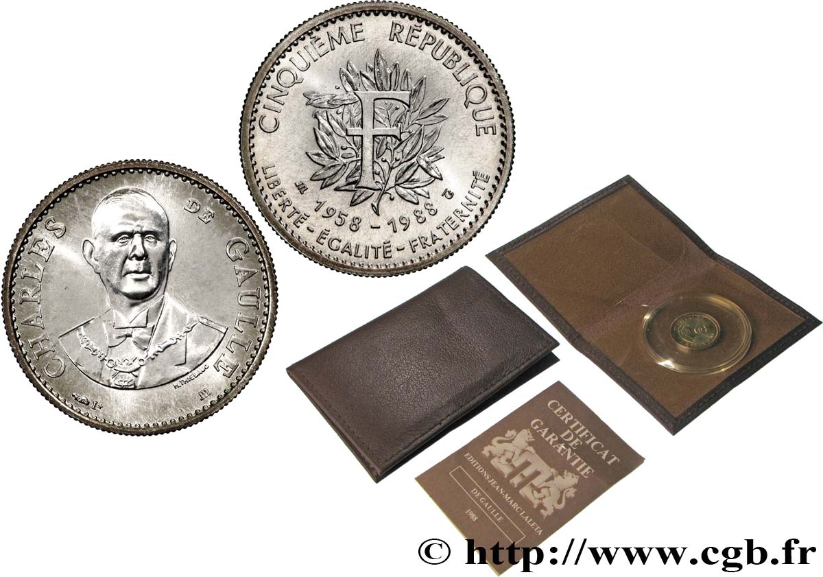 CINQUIÈME RÉPUBLIQUE Médaille, Charles de Gaulle SUP