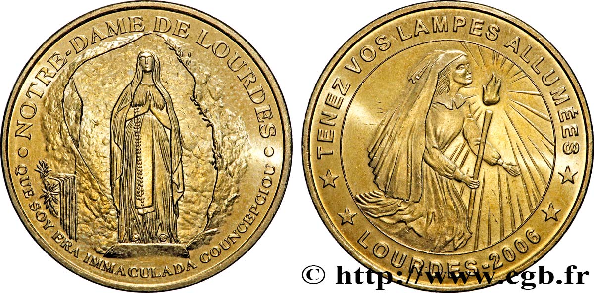 TOURISTIC MEDALS Médaille touristique, Notre Dame de Lourdes AU