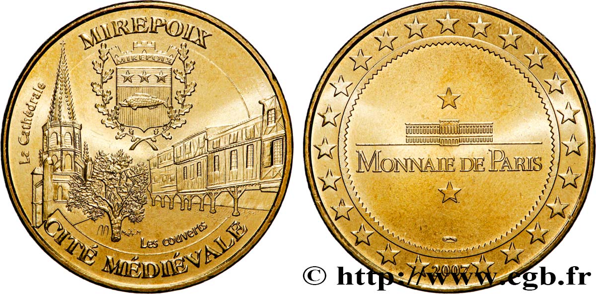 TOURISTIC MEDALS Médaille touristique, Cité médiévale de Mirepoix AU