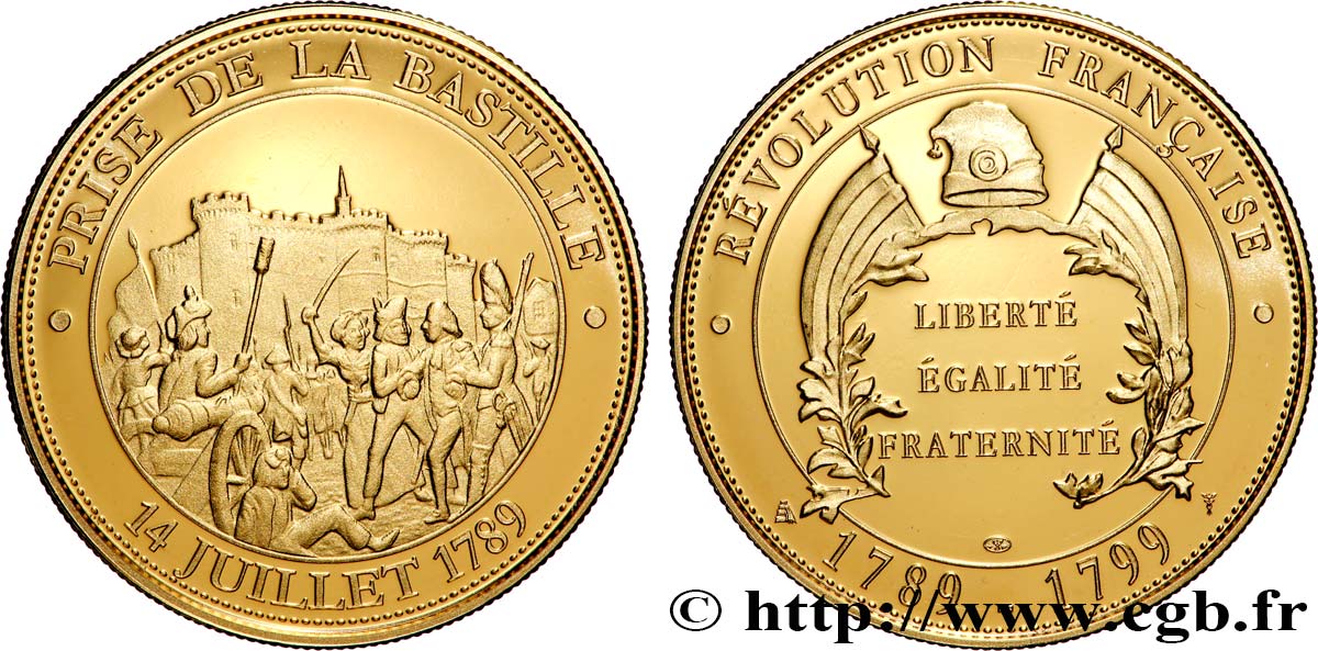 V REPUBLIC Médaille, Prise de la Bastille MS