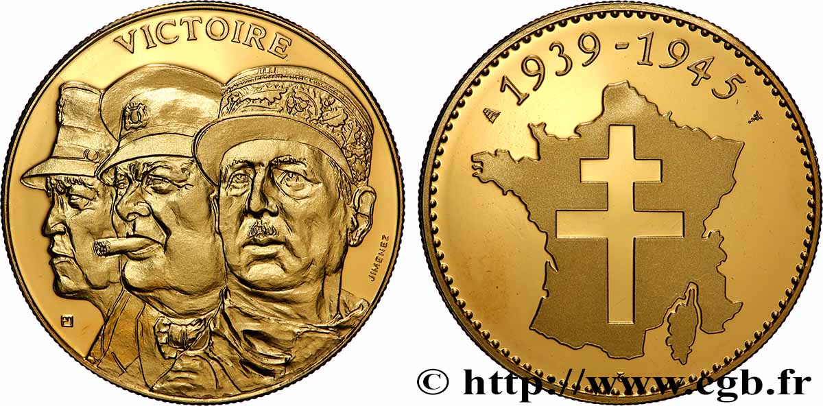 V REPUBLIC Médaille commémorative, Victoire de Mai 1945 MS