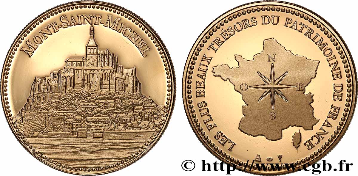 BUILDINGS AND HISTORY Médaille, Mont Saint-Michel Proof set