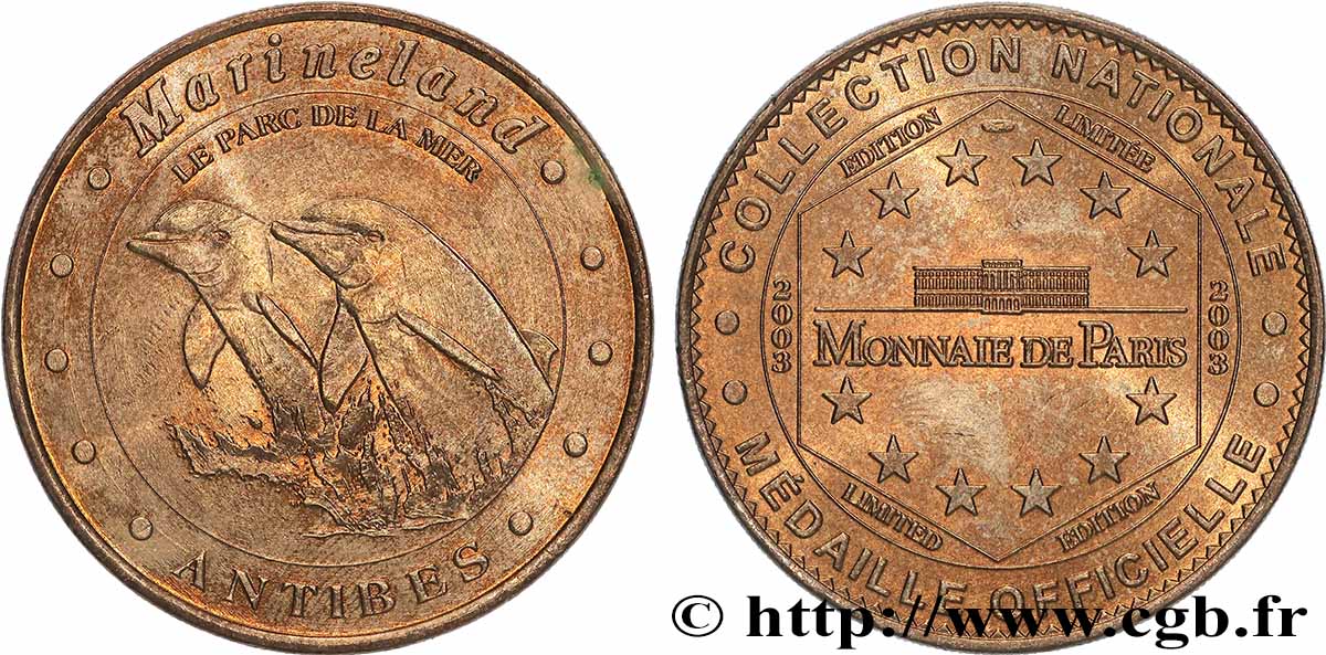 MÉDAILLES TOURISTIQUES Médaille touristique, Marineland d Antibes TTB+