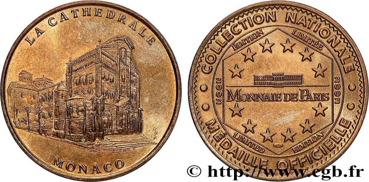 TOURISTIC MEDALS Médaille touristique, Cathédrale de Monaco AU