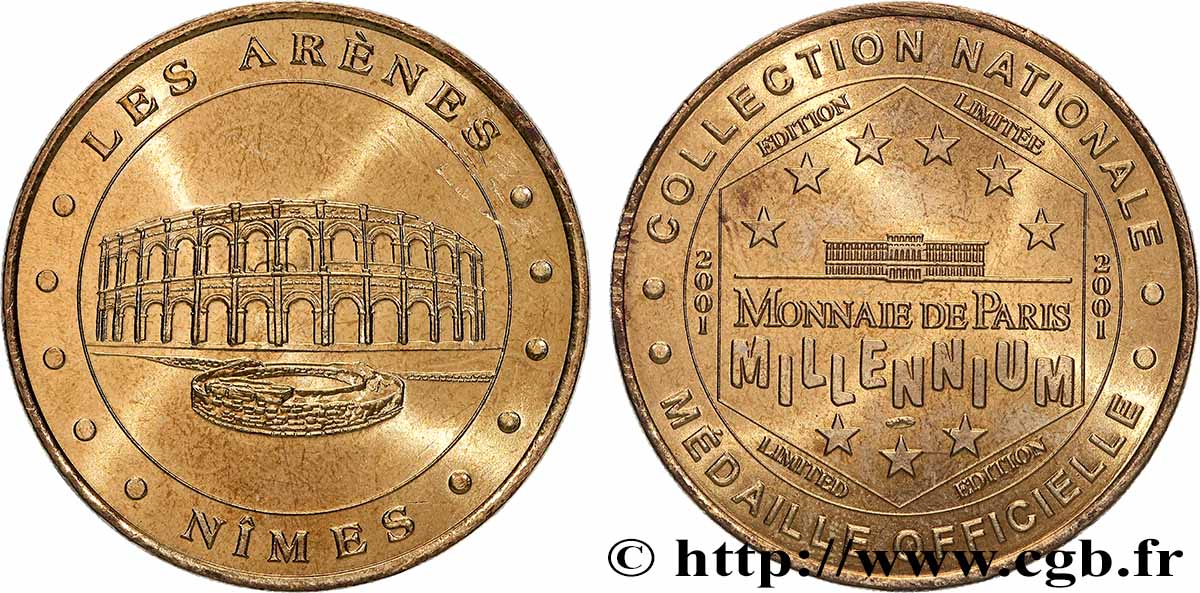TOURISTIC MEDALS Médaille touristique, Les arènes romaines, Arles AU