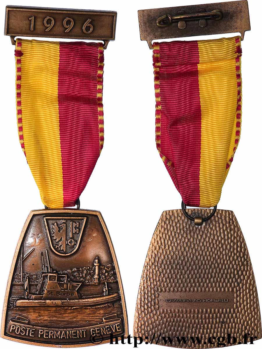 SUISSE Médaille, Poste de pompier permanent SUP