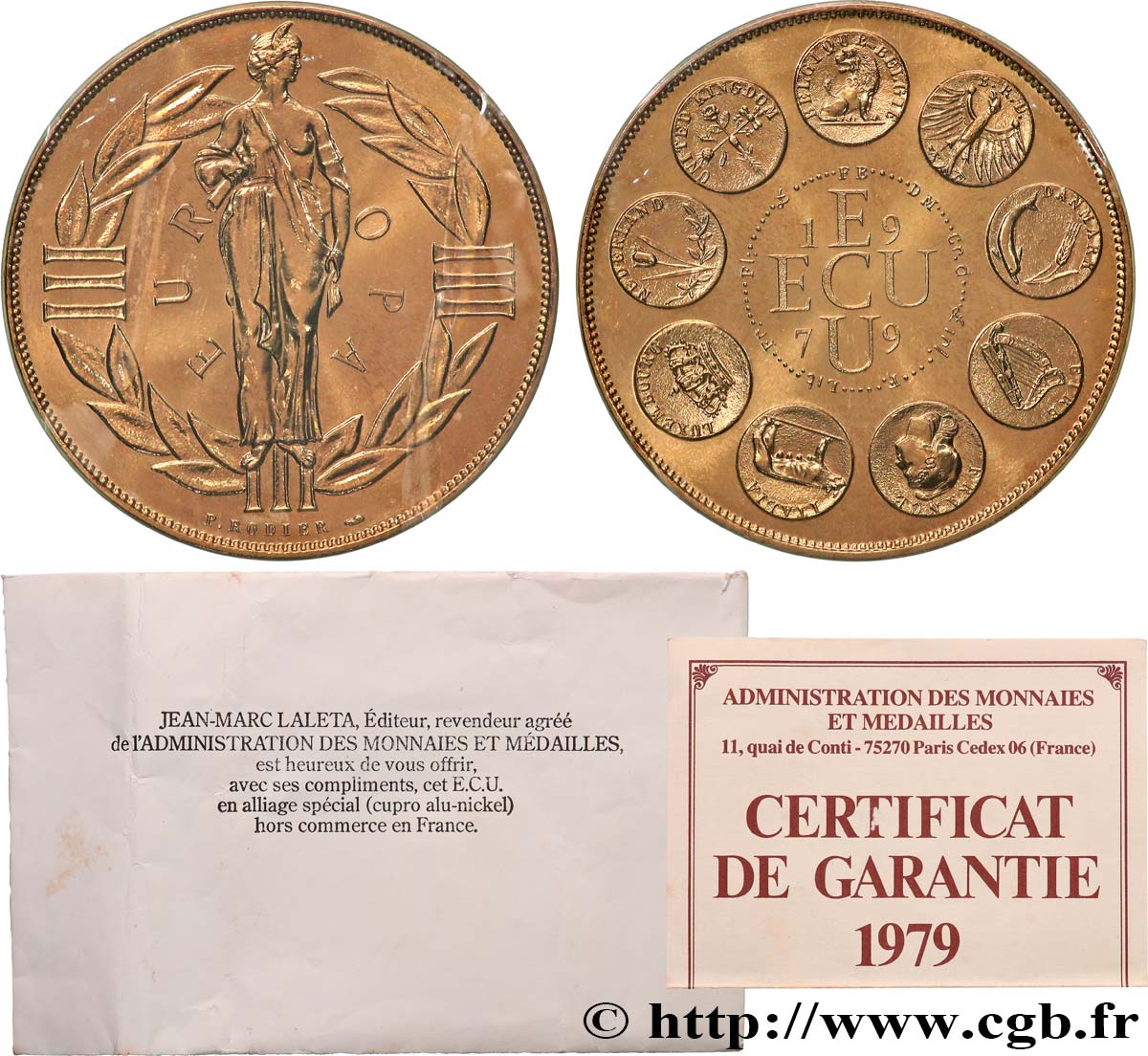 CINQUIÈME RÉPUBLIQUE ECU Europa FDC