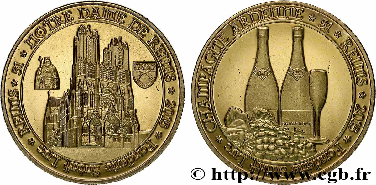 MÉDAILLES TOURISTIQUES Médaille, Notre-Dame de Reims SUP