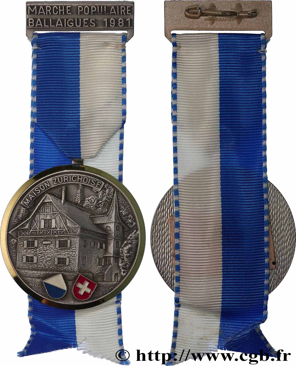 SUISSE - CANTON DE VAUD Médaille, Marche populaire AU